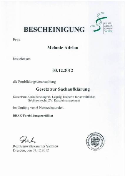 Gesetz zur Sachauflage